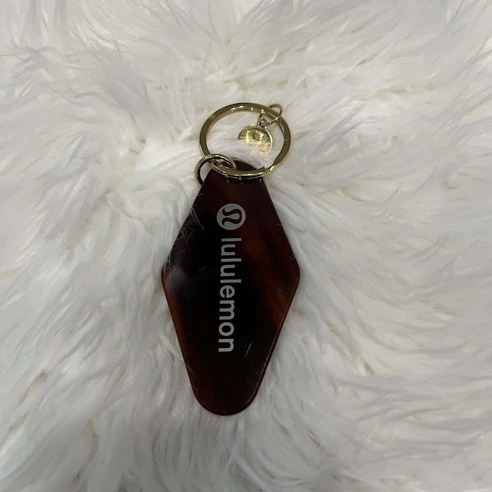 Lululemon Athletica Brown Keychain with Gold Accent